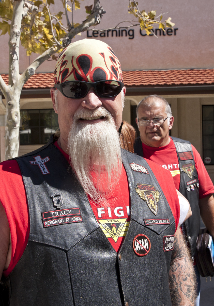 Members of the Hellfighters Motorcycle Club